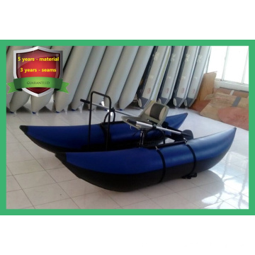 Barco de pesca inflável de PVC, barco de pesca com pontão